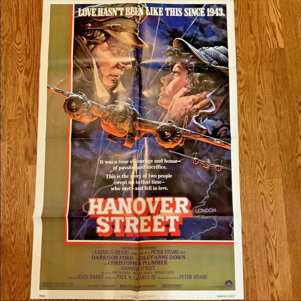 Vintage One Sheet Movie Poster Hanover Street 1979 Harrison Ford #A3
